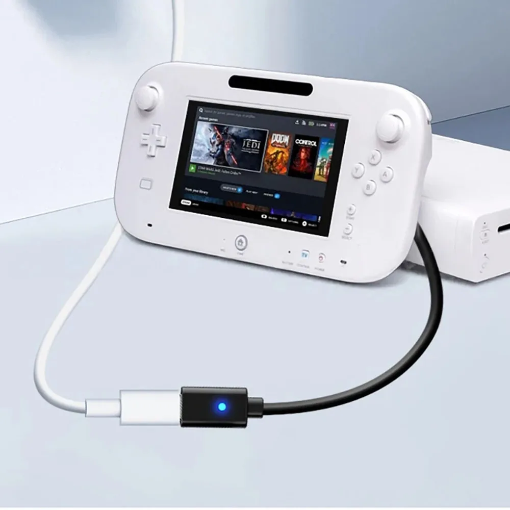USB Type-C 충전 케이블 USB-C 암형 - Wii U 전원 공급 와이어(LED 표시등 포함) Wii U 콘솔 게임 컨트롤러용