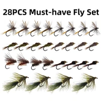 Waterproof Box Adams Dry Fly 28pcs Flies Kit 3
