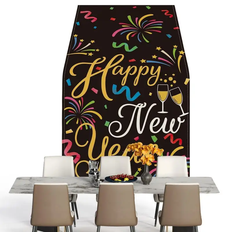 

Настольная дорожка на новый год 2024, настольная дорожка на новый год, прочная декоративная Защитная настольная скатерть на Рождество