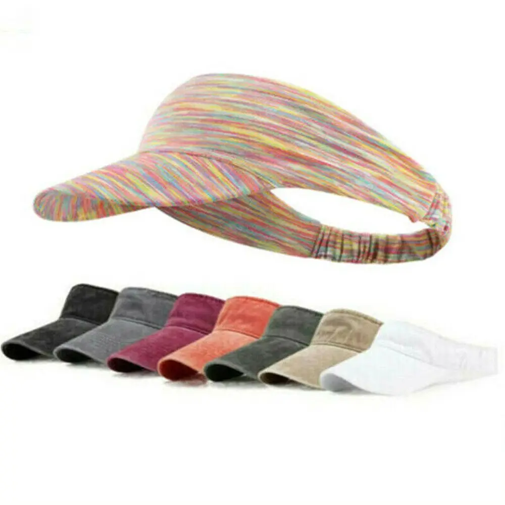 Adjustable Sun Visor Sports Hat Tennis Golf Headband Beach Cap Men Women UV Protection Baseball Hat Sunscreen Hollow Top Cap