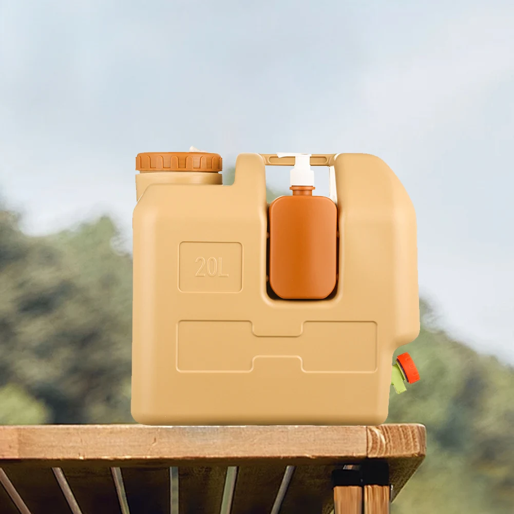 20L Water container with spigot and soap dispenser BPA Free Storage Tank For Camping Fishing Picnic Hiking