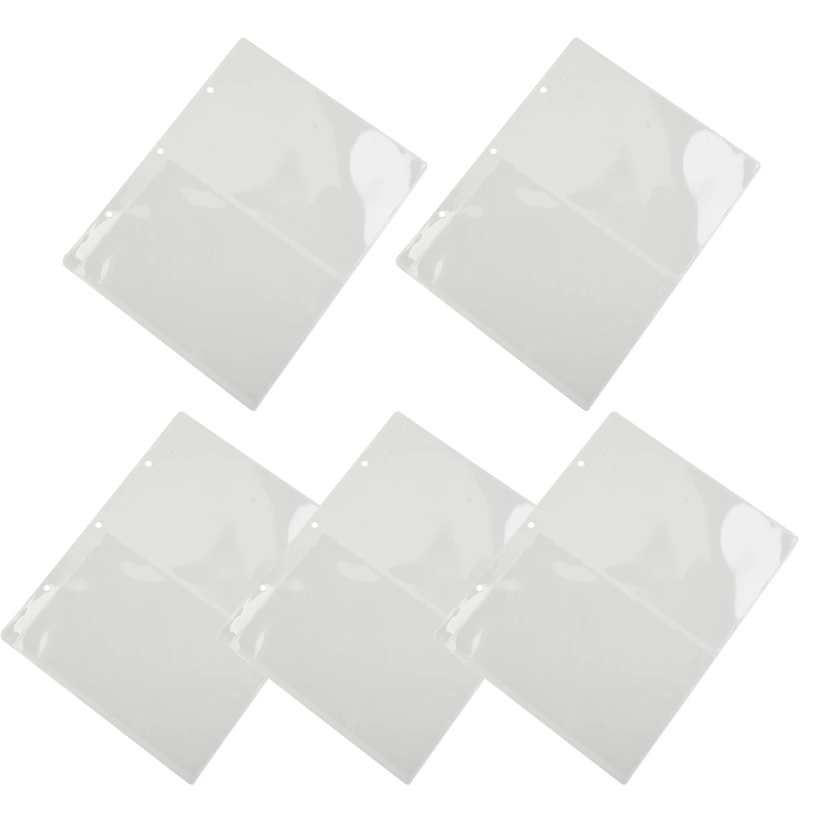 

5Pcs Money Banknote Paper Money Album Page Collecting Holder Sleeves 3-slot Loose Leaf Sheet Album Protection New Arrive