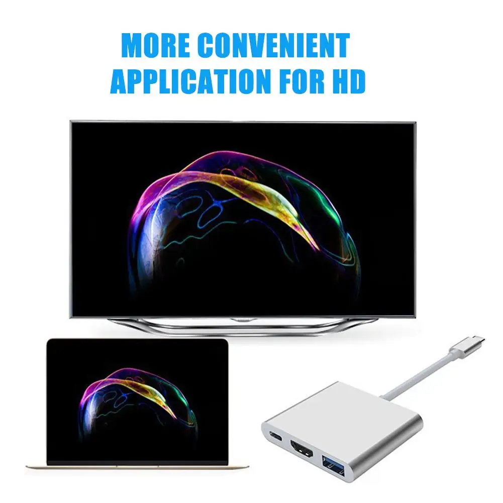 

Адаптер-Разветвитель Usb Type-C на Usb 3,0, 4k