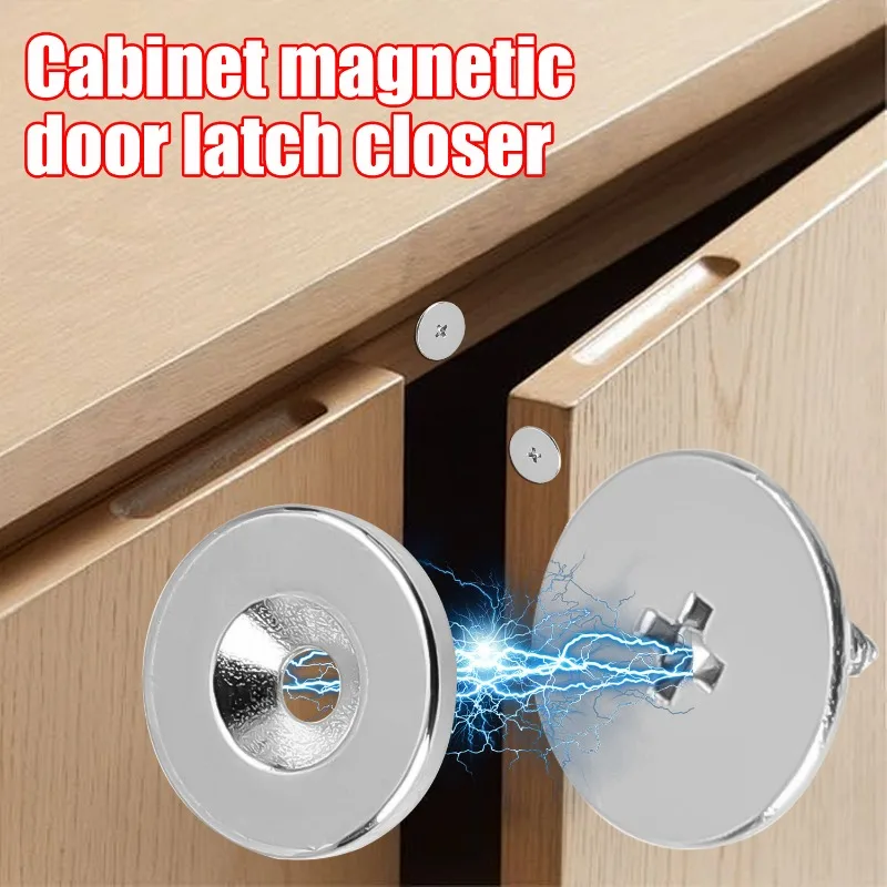 Chiusure Magnetiche per Mobili, Chiusura Magnetica Nascosta, Fermi per Ante di Cucina e Cassetti, Accessori Hardware - immagine 2