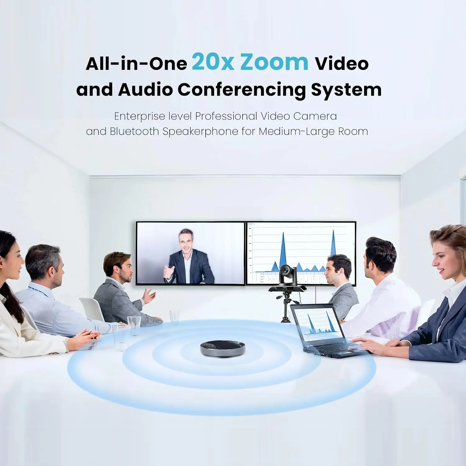 TONGVEO 20x Zoom Conference Room Camera System All-in-one Video