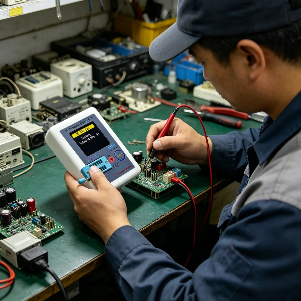 เครื่องวัดชิ้นส่วนอิเล็กทรอนิกส์ ชาร์จ Type-C วัด MOSFET IGBT ได้