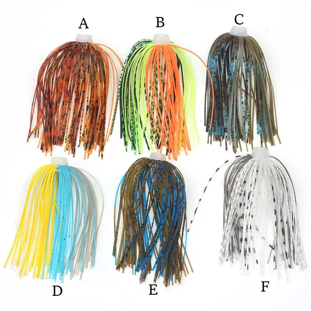 DIY 88 Strands Silicone Skirts Bass Jigs Soft Umbrella Sensation Skirts 64mm Elastic Buzzbaits Spinner Buzz Bait