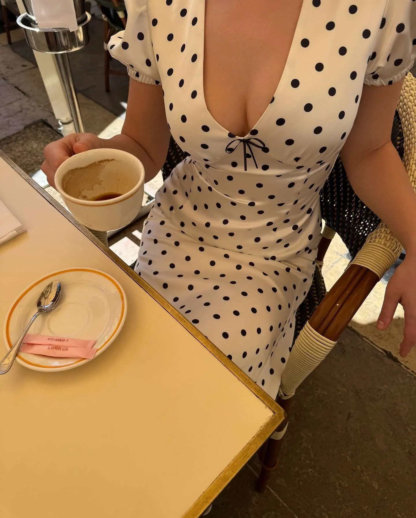 Elegant V-Neck Polka Dot Maxi Dress for Summer Soirées photo review