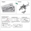 Piececool 3D Metal Puzzles WUZHI-10 Helicopter Model Kits DIY Jigsaw for Teen Brain Teaser Toys for Adult 4