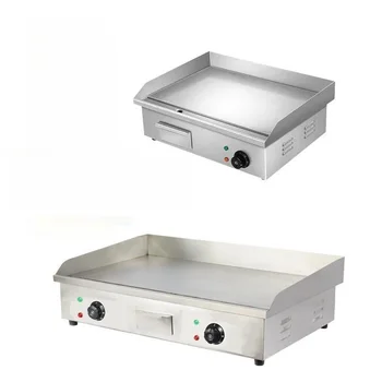 Commercial Electric Teppanyaki Grill Griddle, 3500W Flat Top Burger Grill for Restaurant/Outdoor BBQ, Stainless Steel