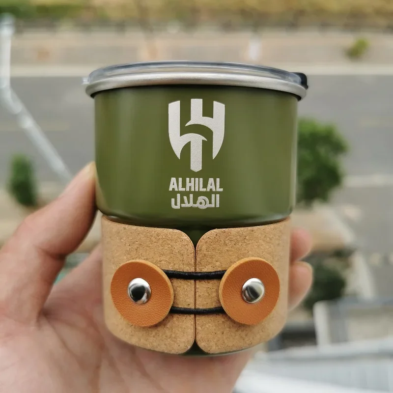 كوب الهلال من الفولاذ المقاوم للصدأ القهوة القدح 3...