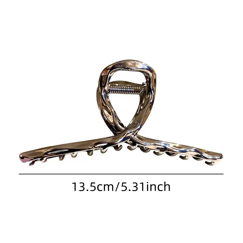 Fermagli per capelli in metallo granchio per donna forcina per capelli Clip artiglio di grandi dimensioni accessori per capelli copricapo per ragazze 13.5cm