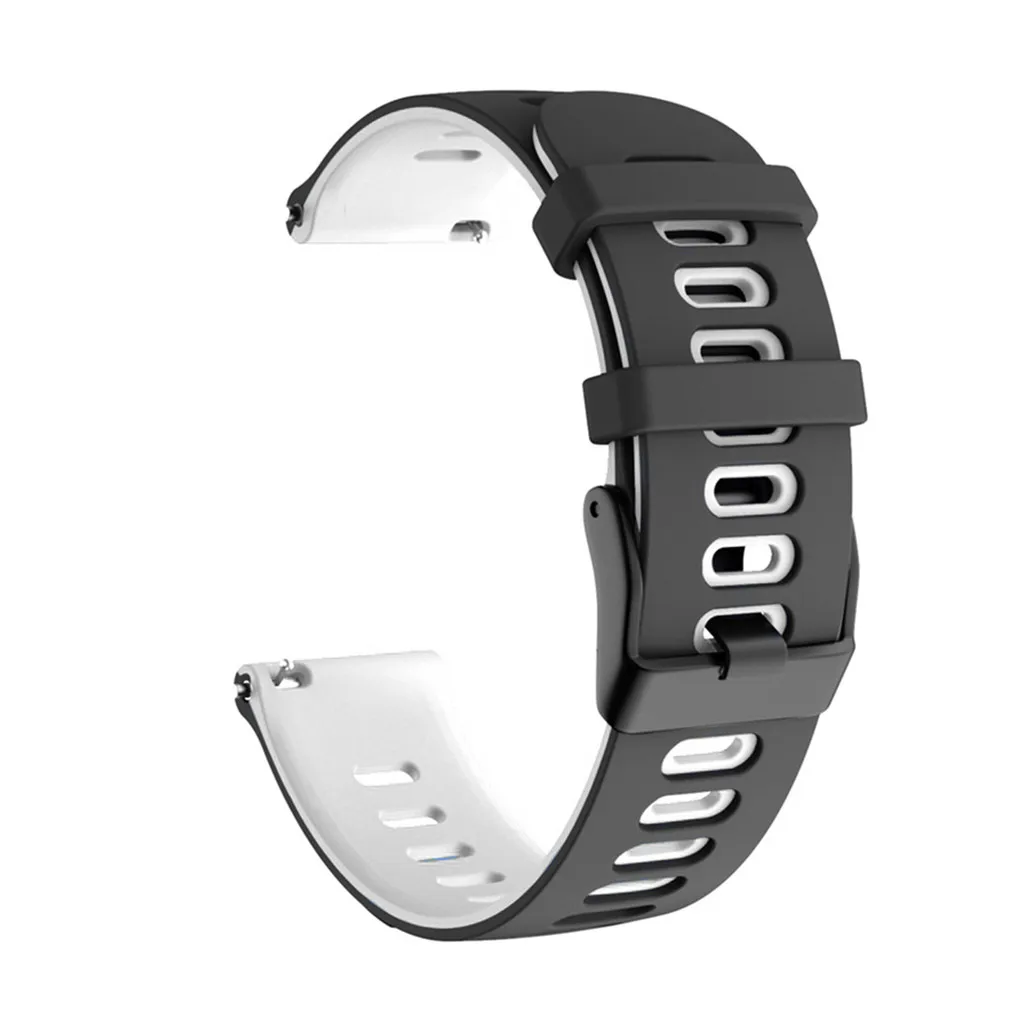 Two-Tone Silicone Sport Watchband - 22mm Universal Breathable Strap Replacement