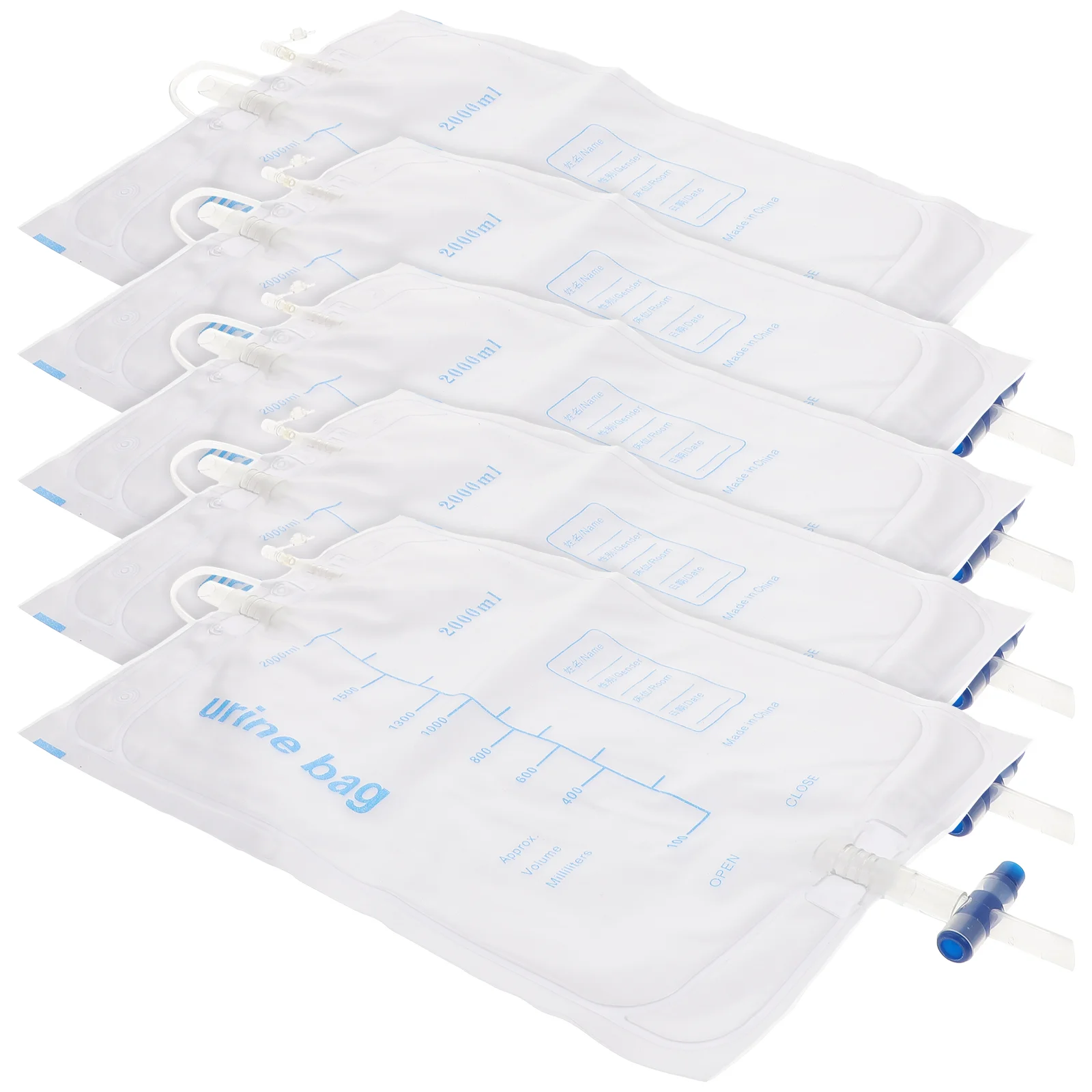 

5 Pcs Drainage Bag Urine Collection Disposable Bags Portable Urinary Sick Holder Elder