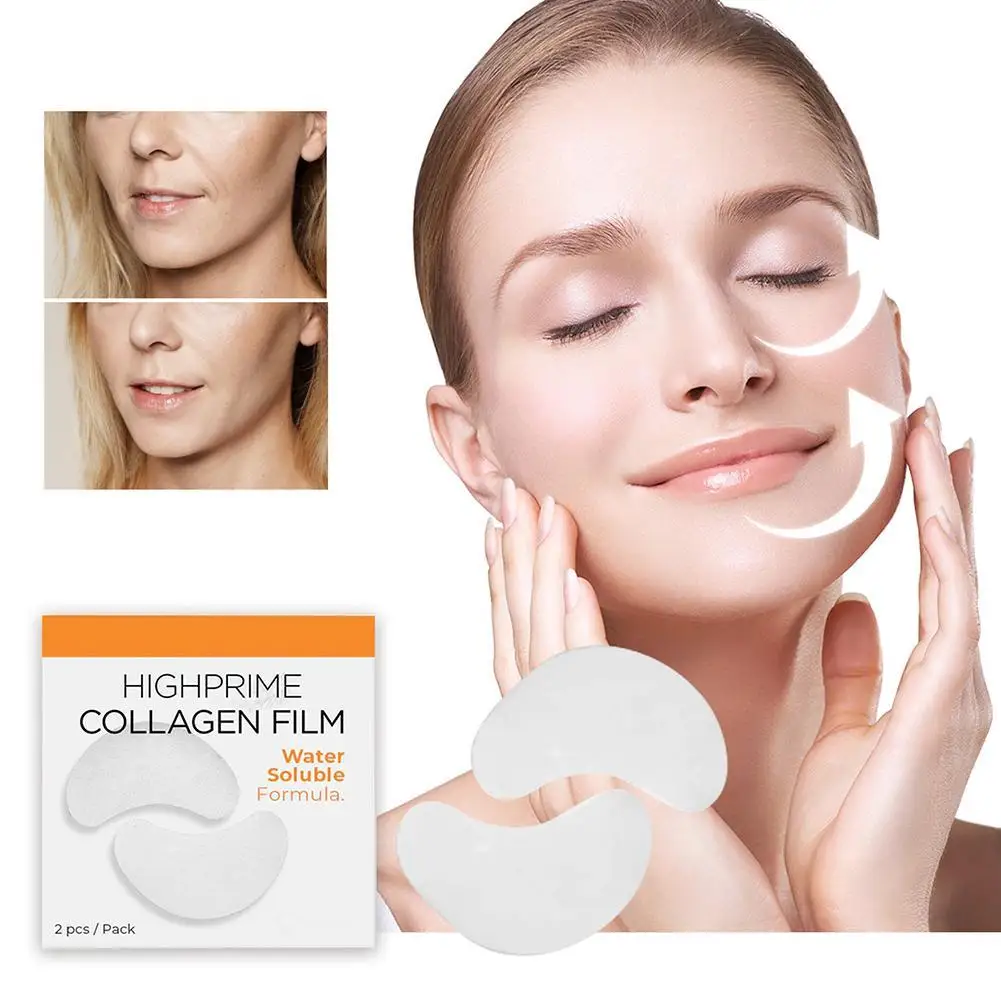 2pcs Collagen Soluble Film Eye Zone Mask Vitamin Patches Hyaluronic Acid Moisturizing Firming Face Dark Circles Korean Cosmetic collagen soluble film eye zone mask vitamin patches hyaluronic acid moisturizing firming face dark circles патчи для глаз