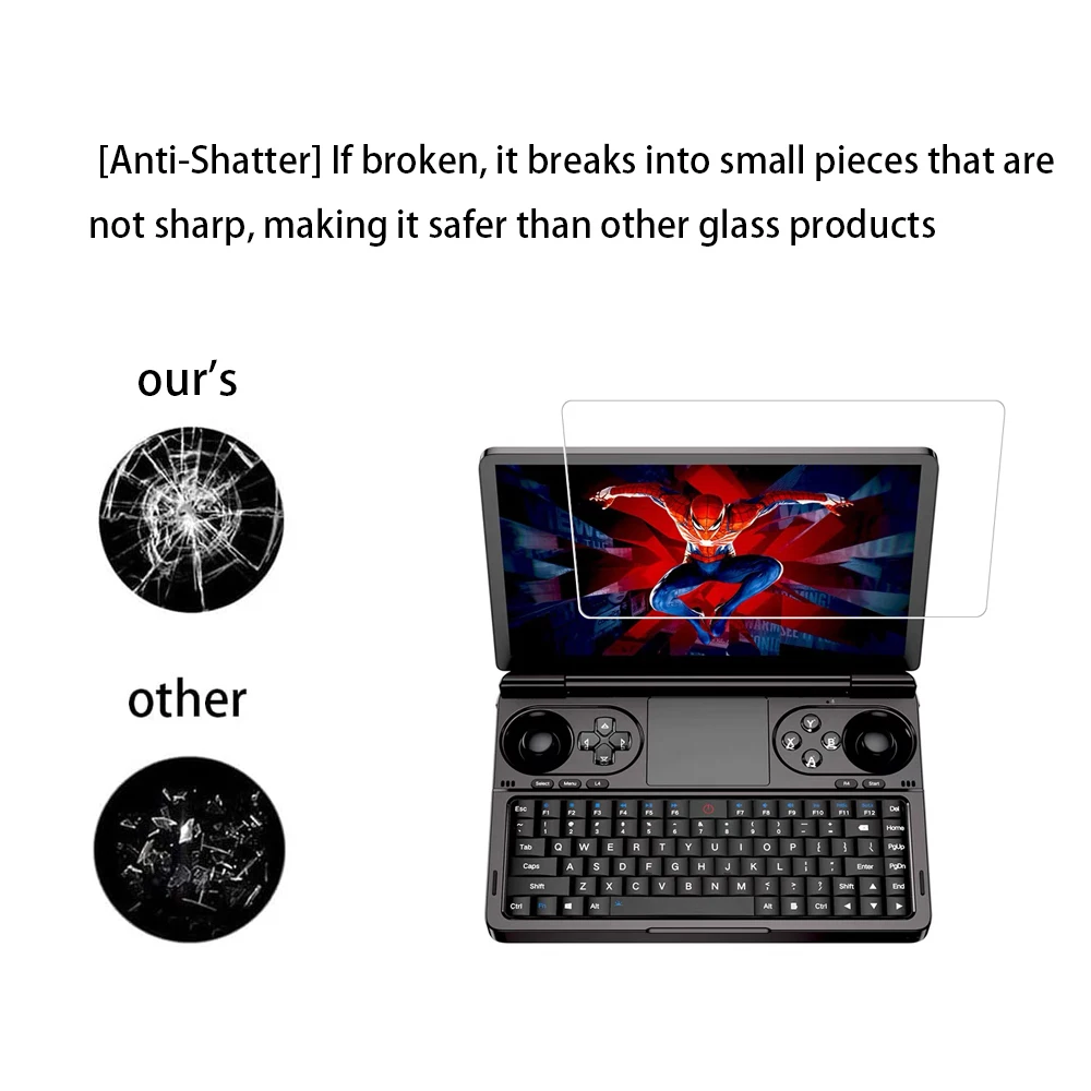 9H Hardness Tempered Glass Protective Film Screen Protector Compatible with GPD WIN Mini 2024 Handheld GamePad Tablet 4