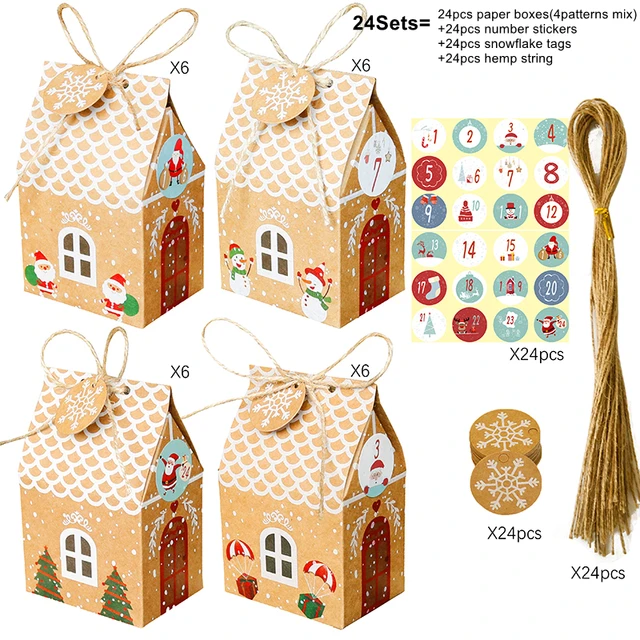 Gingerbread House Advent Calendar | Gingerbread House Treat Boxes - 24sets  Cute Shape - Aliexpress