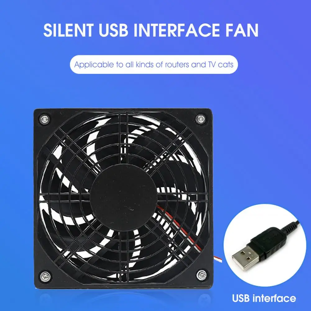 Cooling Fan Long Working Time Plug Play USB Router Mobile HDD TV Box Cooler Router