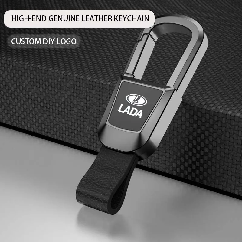 

Car Key Chain Men's Pendant Leather Ring DIY Logo For LADA Key Vesta Niva Samara Kalina Largus Sport 2101 2106 2108 Accessories