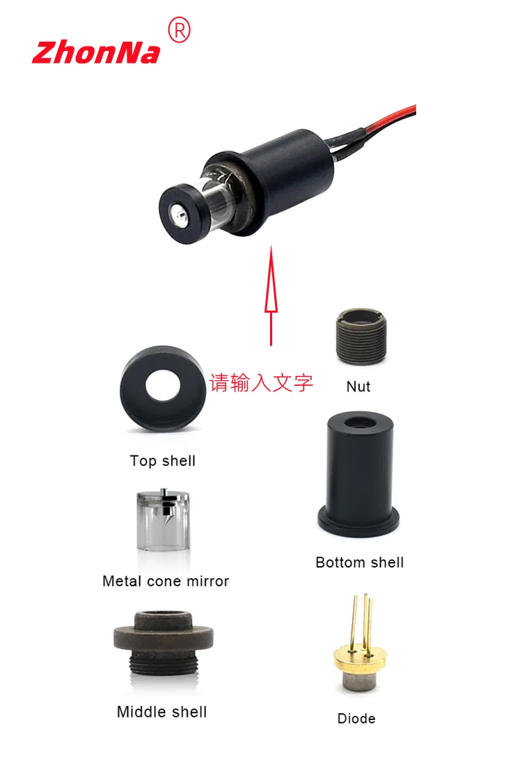 M9 외경 레이저 시준 렌즈 그룹 matchφ6aspheric 유리 렌즈 광학 초점 초점 거리 F10brass Material withMatte
