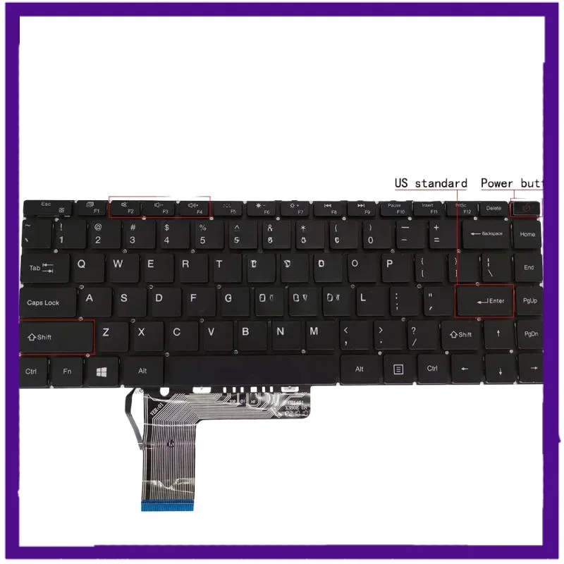 Tastiera Retroilluminata Usa Usa Per Chuwi Gemibook Pro 14 Cwi529 Corebook X 14 Cw1529 Mb30019002 Xk-Hs320 Retroilluminazione Tastiera Inglese Nuovo