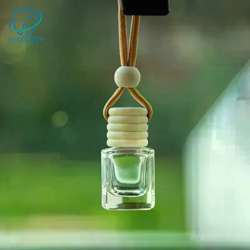 1 pz auto diffusore di olio essenziale profumo deodorante per ambienti profumo bottiglia di profumo ornamento piccolo tappo rotondo ciondolo bottiglia vuota - immagine 3