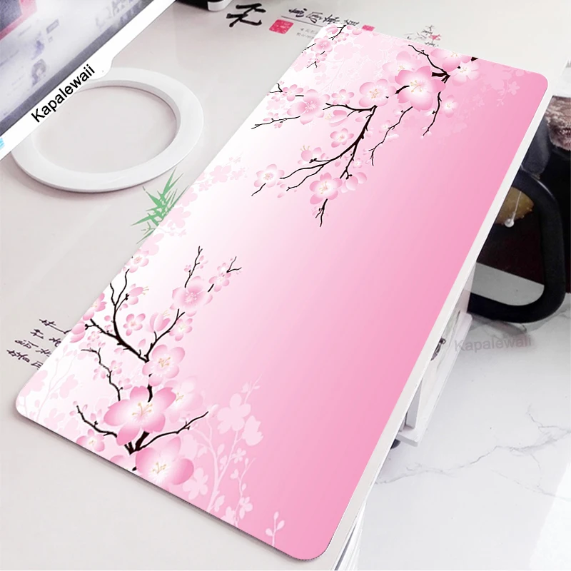 thumbnail image 1 of Alfombrilla de ratón para juegos con flor de cerezo rosa, 1000x500, alfombrilla de ratón para ordenador, alfombrilla grande para ratón XXL, alfombrillas de escritorio Kawaii para jugadores de PC, 1 of 5