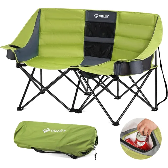 Double Camping Chair with Cooler Bag 1
