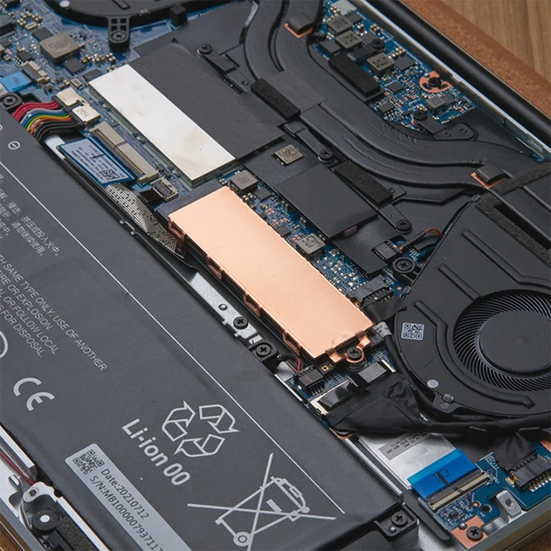 Copper M.2 SSD Heat Sink Radiator Silicone Thermal Pad M.2 SSD Hard Disk Cooling Heatsink for M2 2280 Easy Install