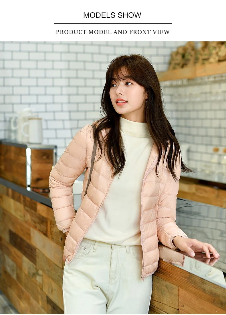 15 Colors Women Ultra Lightweight Puffer Jacket 2023 New Korean Fashion Hooded Short Female Wind-Resistant Breathable Down Coat