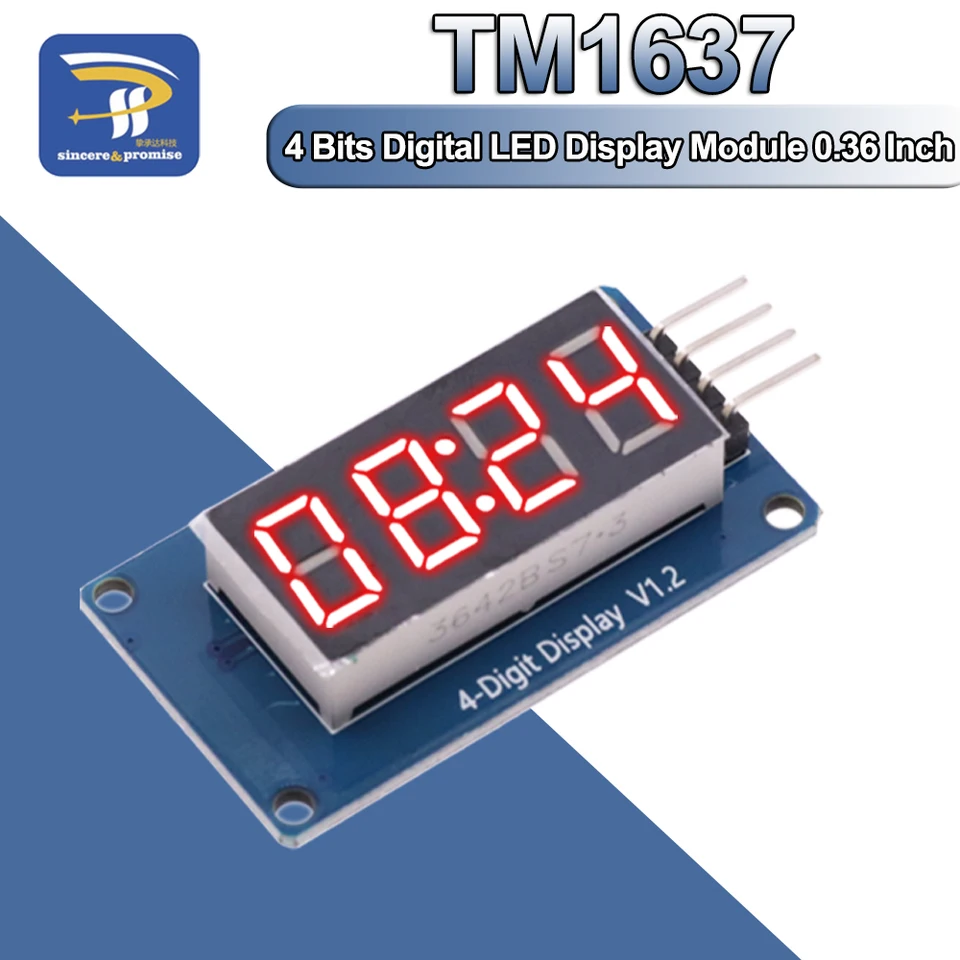 TM1637 LED Display Module Voor Arduino 7 Segment 4 Bits 0.36 Inch Klok RODE Anode Digitale Buis Vier Seriële driver Board Pack  13