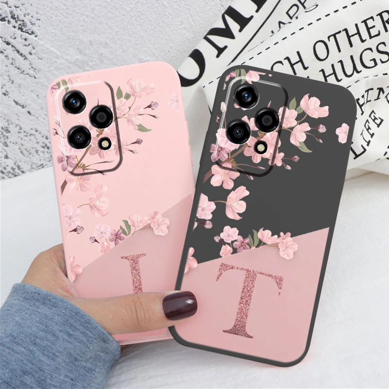 Cute Flowers and Letters Shockproof Soft Silicone Protector Case