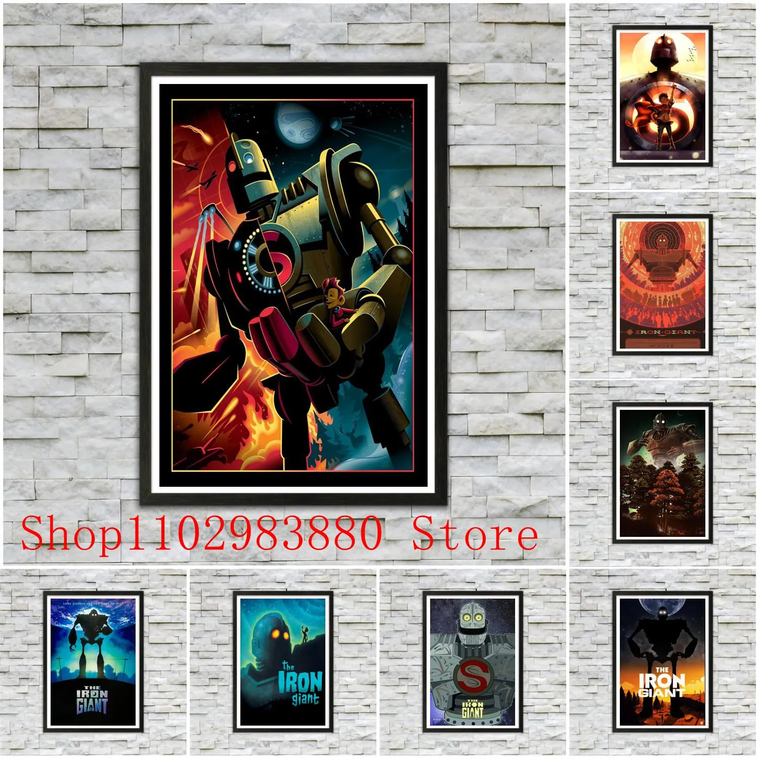 

Iron Giant Poster Canvas Painting Posters and Prints Wall Art Picture Home Living Room Decor