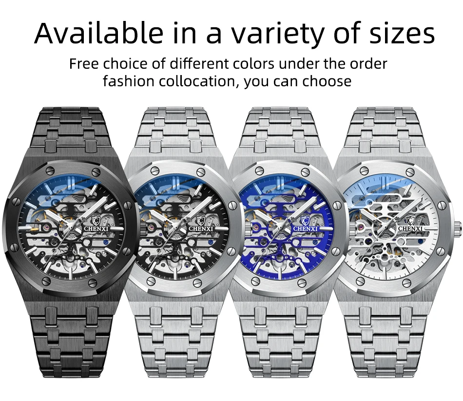 CHENXI 2021 New 8848 Automatic Men Top Brand Mechanical Tourbillon Wristwatch Waterproof Business Stainless Sport Male Watches