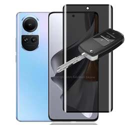 1/4Pcs Anti Spy Tempered Glass For OPPO Reno 10 Pro Reno10 5G Screen Protector Privacy Glass Film