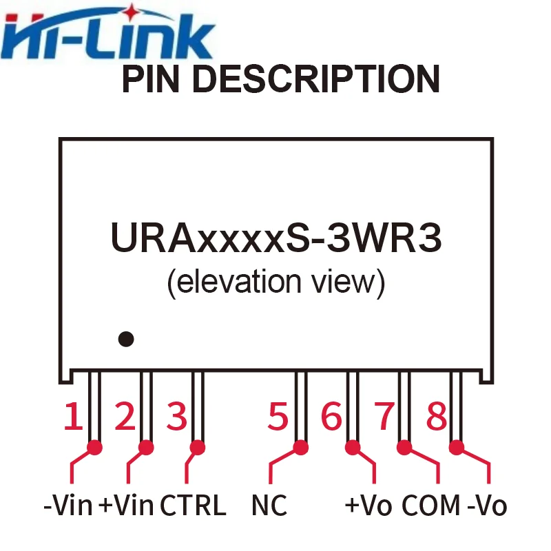10PCS URA4805S-3WR3 DC-DC 컨버터 1500VDC 절연 48V 입력 1500VDC 절연 SIP 패키지 넓은 온도 범위 산업용 등급