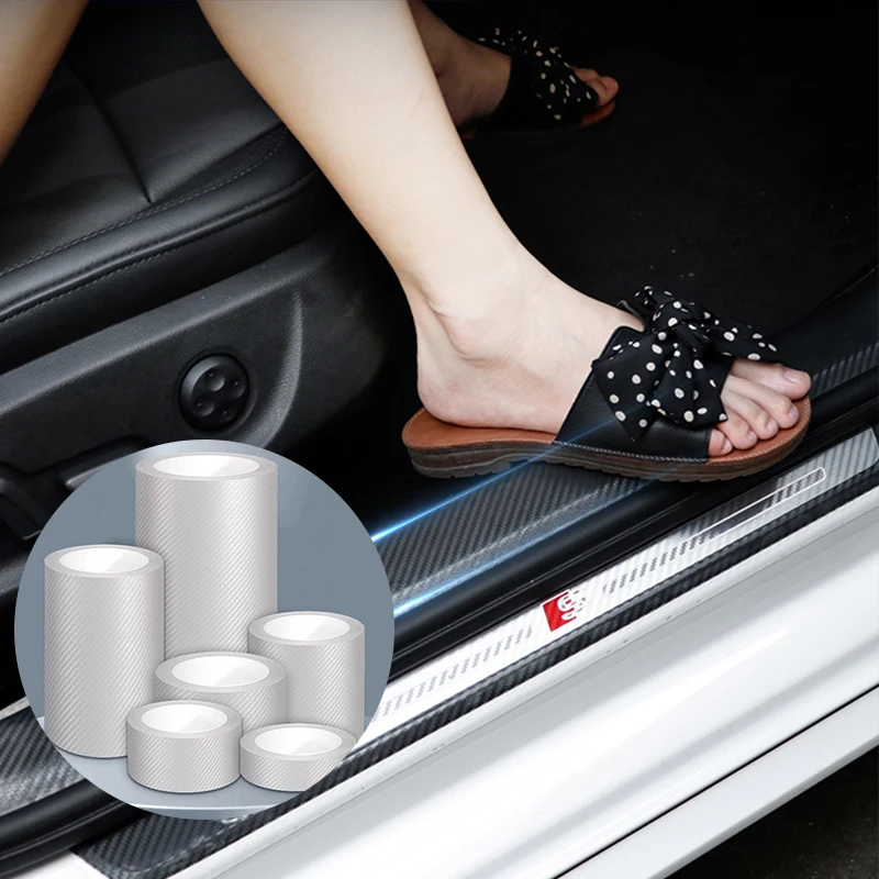 Durable Transparent Carbon Fiber Car Door Edge Guards - Wear and Scratch Resistant