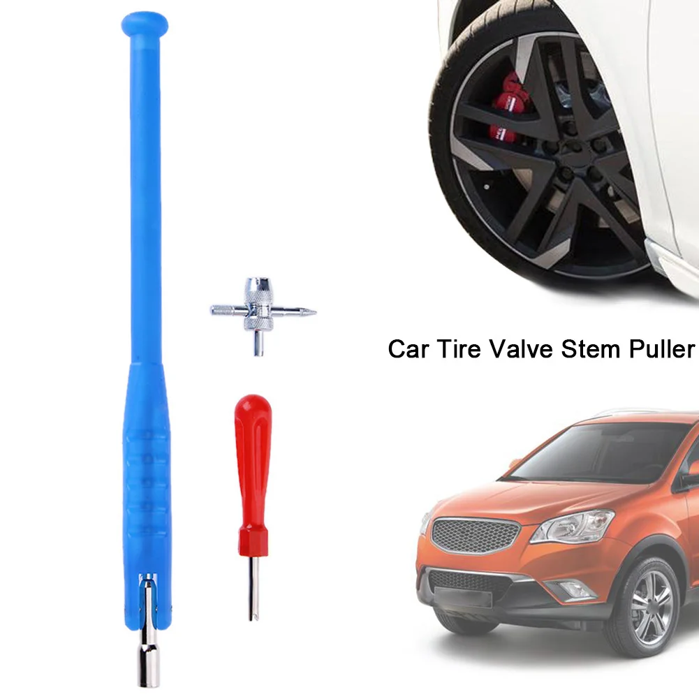 Car Tire Valve Stem Puller Tool Wheel Auto Metal Tube Tire Repair Tools