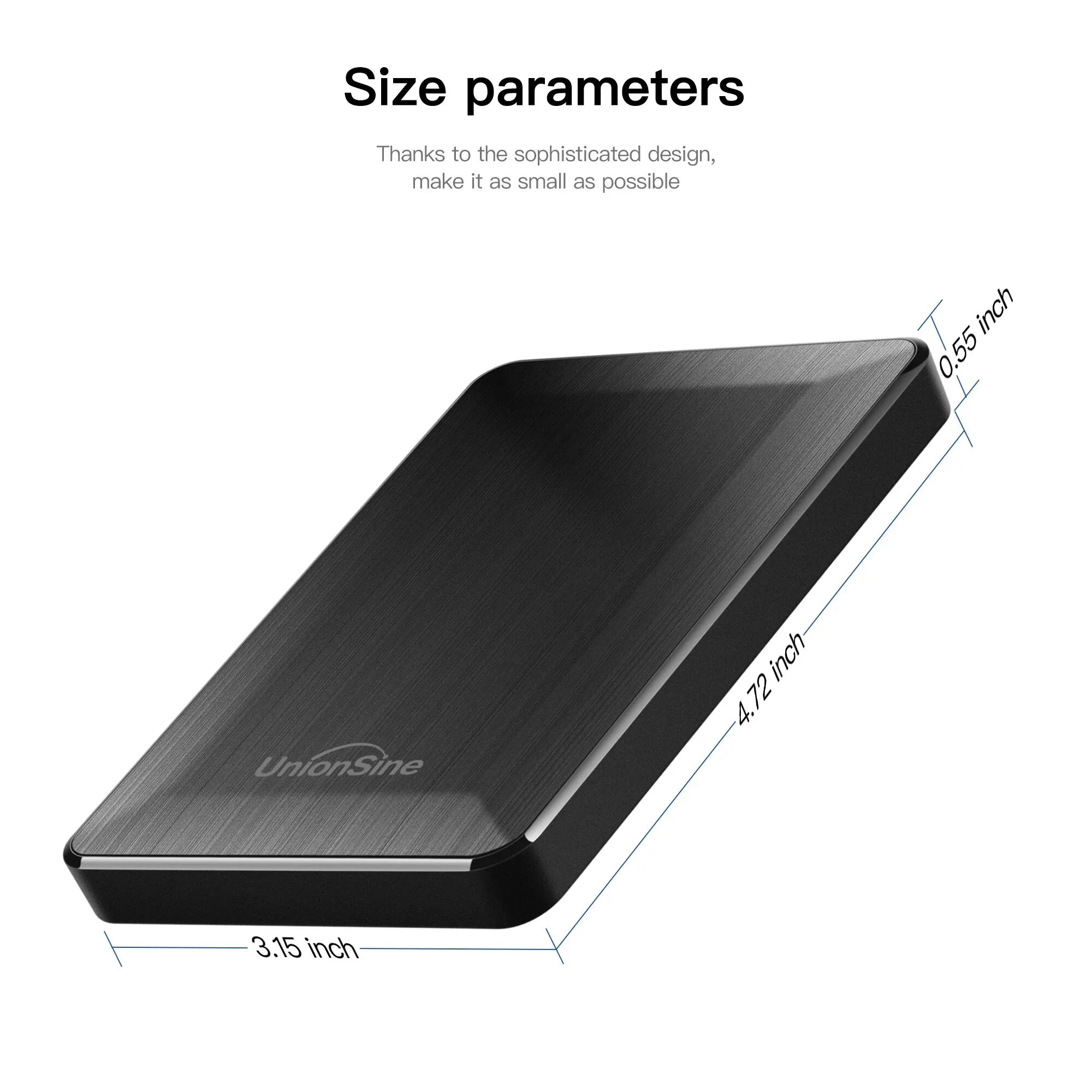 UnionSine 2.5 Inch Portable External Hard Drive 250GB 320GB 500GB 1TB USB3.0 Storage Compatible for PC Mac Desktop MacBook portable external hard drive external hard drive hard drive