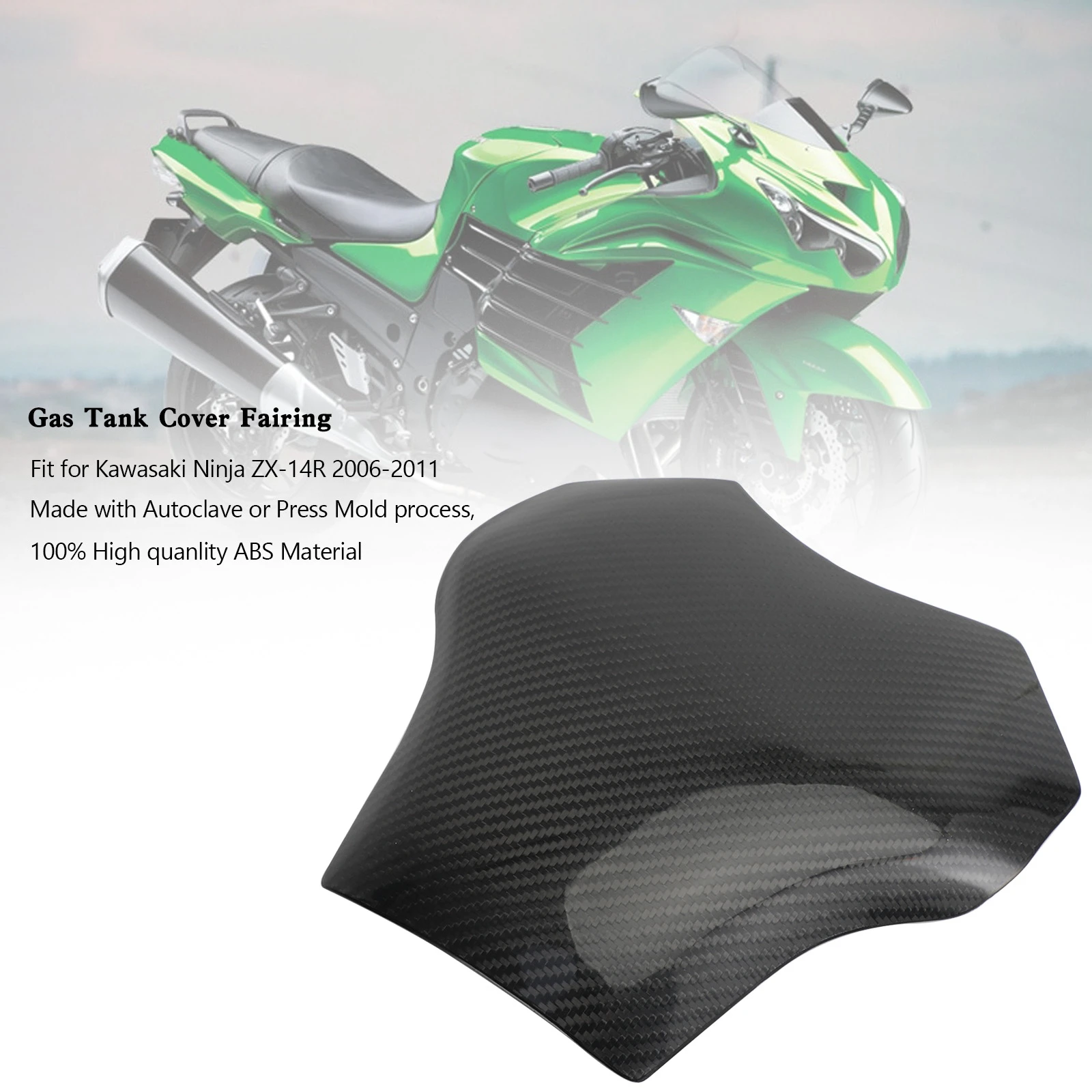 

Защитная обтекатель для бензобака Areyourshop для Kawasaki Ninja ZX-14R 2006-2011, аксессуары для углеродных мотоциклов