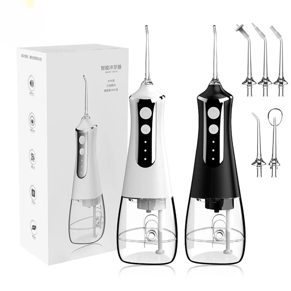 Dental Oral Irrigator Water Teeth Pick Mouth Washing Machine 5 Nozzels 3 Modes USB Rechargeable 300ml Tank New