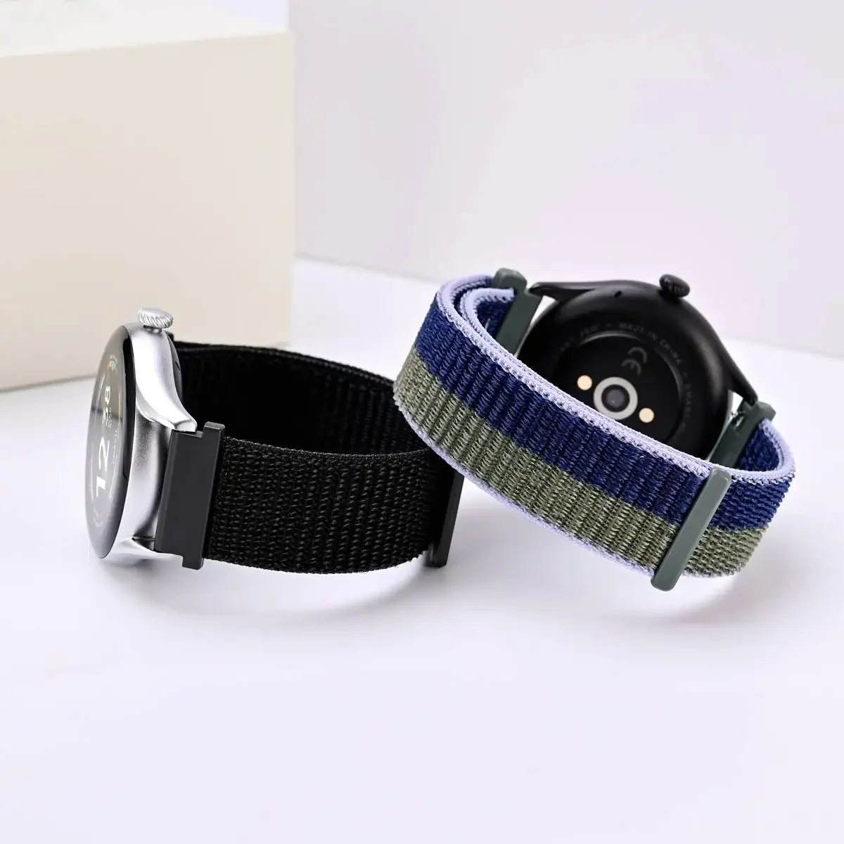 Nylon Loop Adjustable Watch Strap, 20mm/22mm, Multiple Colors Available