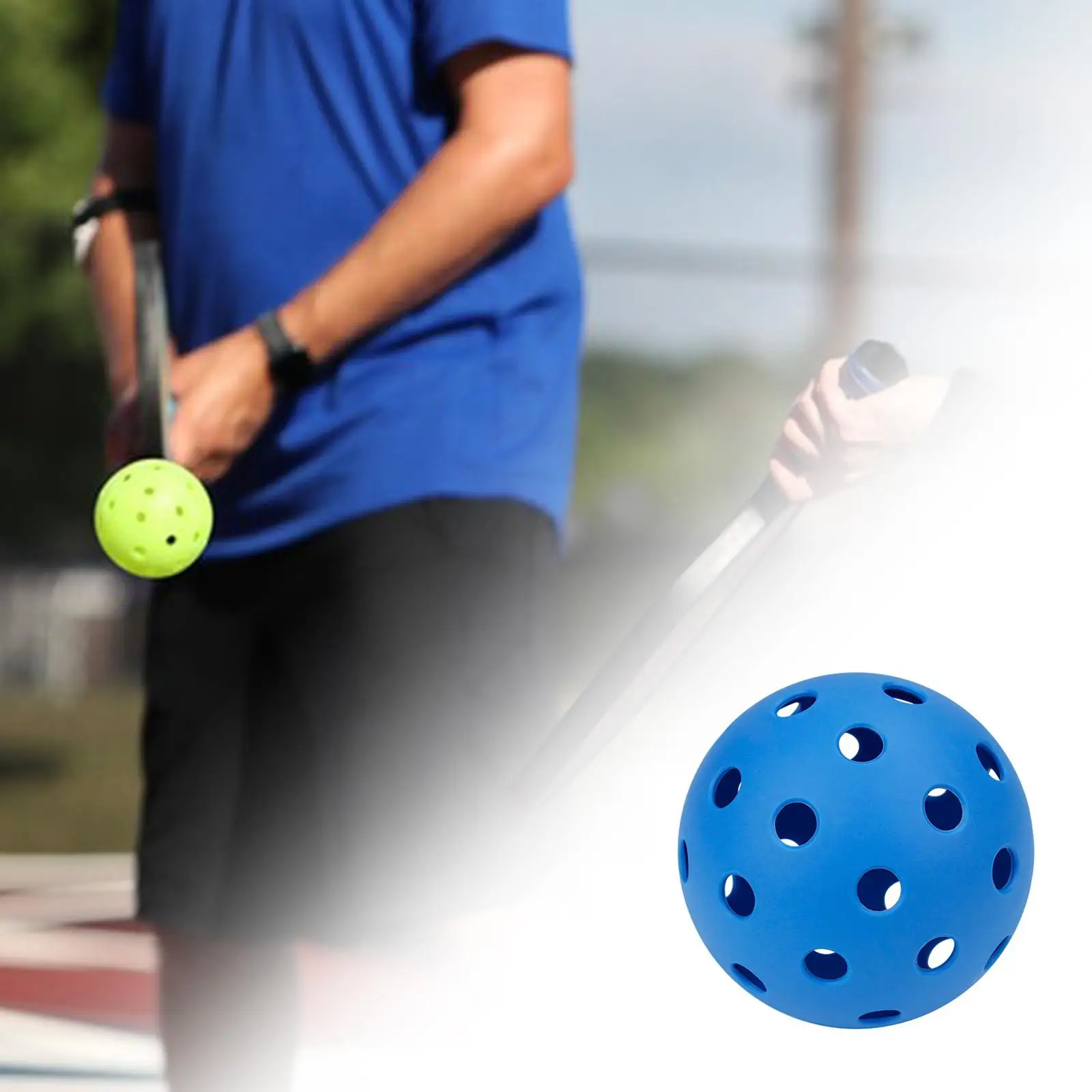 كرة بيكلبول مضيئة متينة للتدريب في الملاعب الخارجية للعب في البطولات المعتمدة Luminous Pickleball Ball Durable Practice for Outdoor Courts Sanctioned Tournament Play