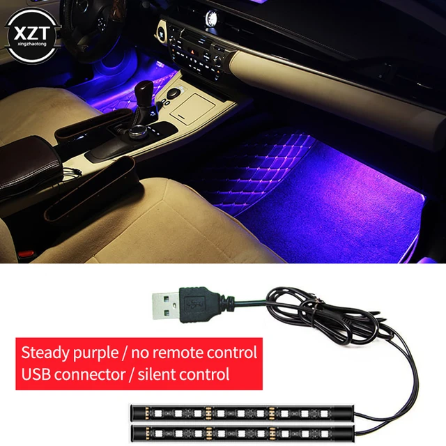 USB Fuß polster Dekor Atmosphäre Licht Neonst reifen Tuto buntes Licht Auto  Innen dekorative Lampen Streifen Großhandel - AliExpress