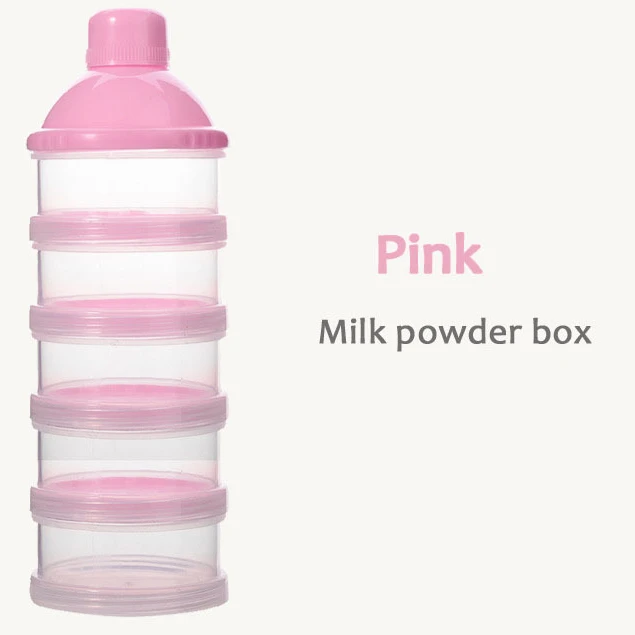 Portable Milk Powder Formula Dispenser Food Container Storage 5 Grid For Baby Kids Toddler