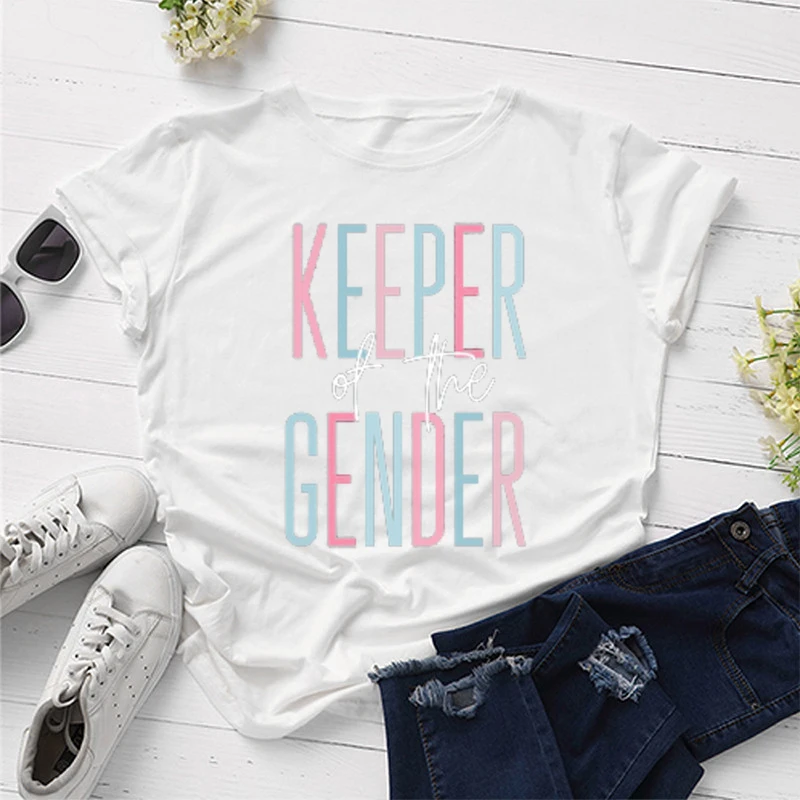 Keeper Of The Gender Shirt Team Boy Team Girl Baby Announcement Shirts  Gender Reveal Idea Family Reveal - T-shirts - AliExpress