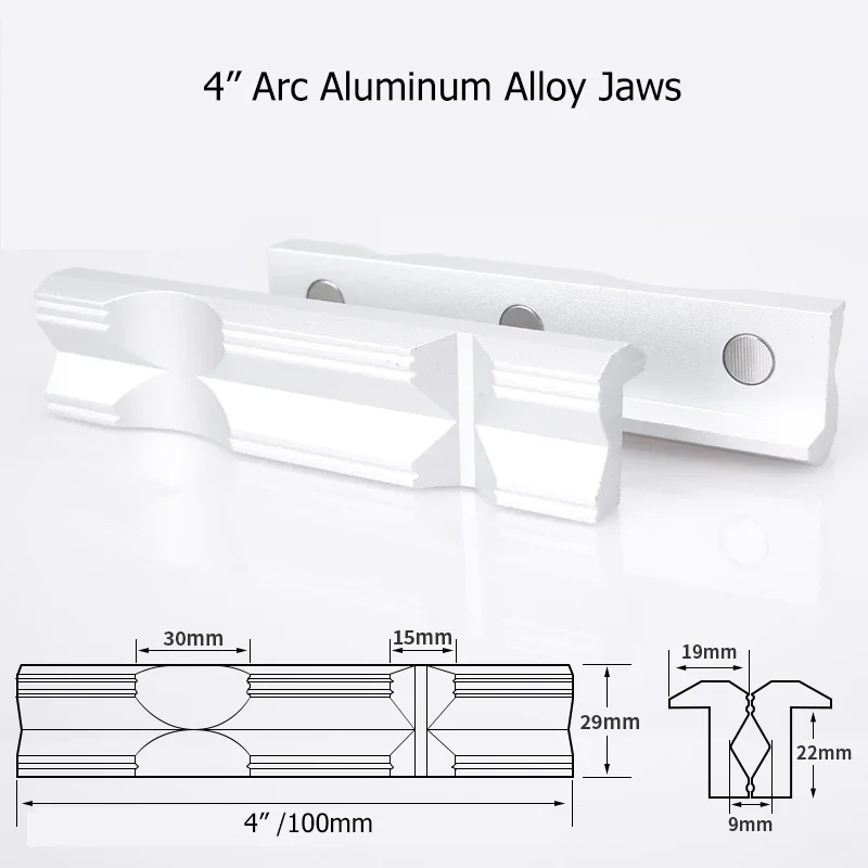Schraubstock magnetische Schutzhülle 1/2-8 ''Backen schützen Abdeckung Aluminium legierung Gummi Handwerkzeuge Bank Schraubstock schutz Zubehör – Detail 12