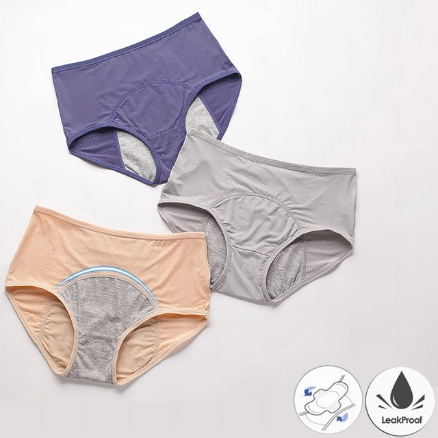 Leak Proof Menstrual Underwear  High Size Panties Menstrual - Panties  Cotton High - Aliexpress