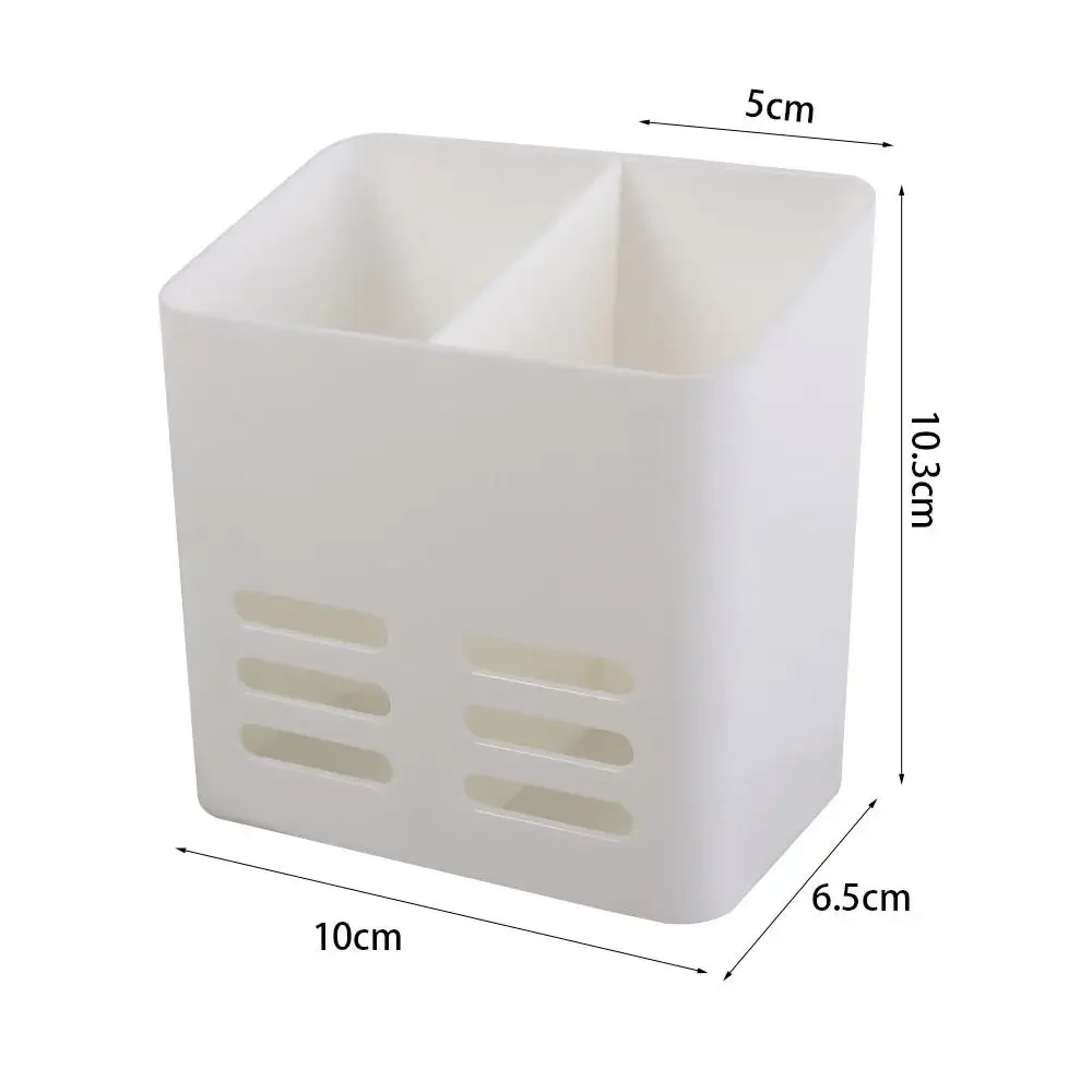 Plastic Toothpaste Shelf Wall-mounted Non-punch Toothbrush Toothpaste Holder Large Capacity White/Grey Comb Storage Container 5
