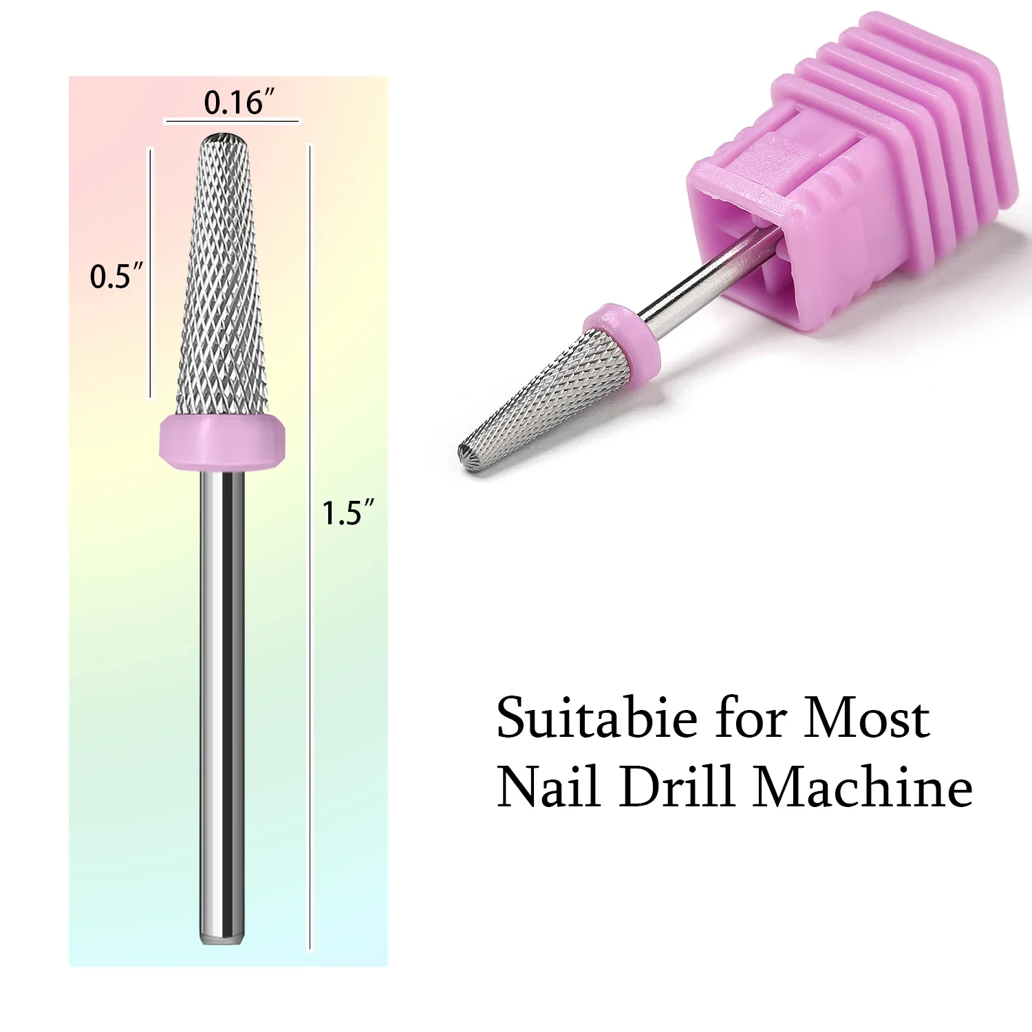 Carbide Nail Drill Bits (Cross Cut) 3/32 Manicure Burrs Milling Cutter for Manicure Remove Gel Polish Nail Polishing Tools 3